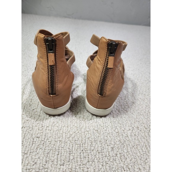 Eileen Fisher Verge Women's‎ Sandal size 6.5 Camel Leather Gladiator Shoes - Picture 5 of 6